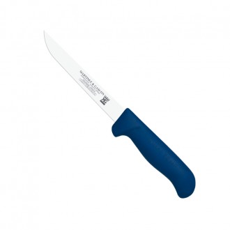 Cuchillo deshuesar recto hr 15cm mango pp fibra azul - Serie Atenas