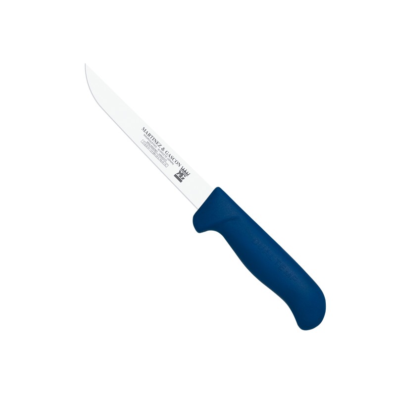 Cuchillo deshuesar recto hr 15cm mango pp fibra azul - Serie Atenas