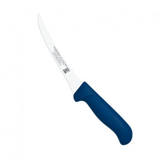 Cuchillo deshuesar curvo 13cm mango pp fibra azul - Serie Atenas