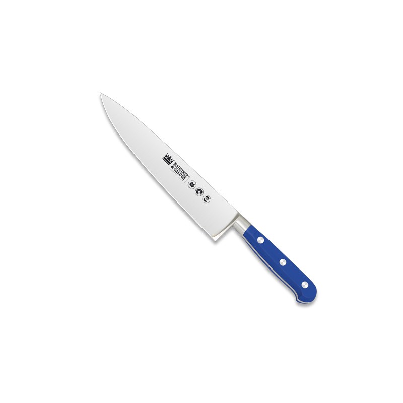 Cuchillo cocinero forjado 20cm mango pom azul - Serie Versalles