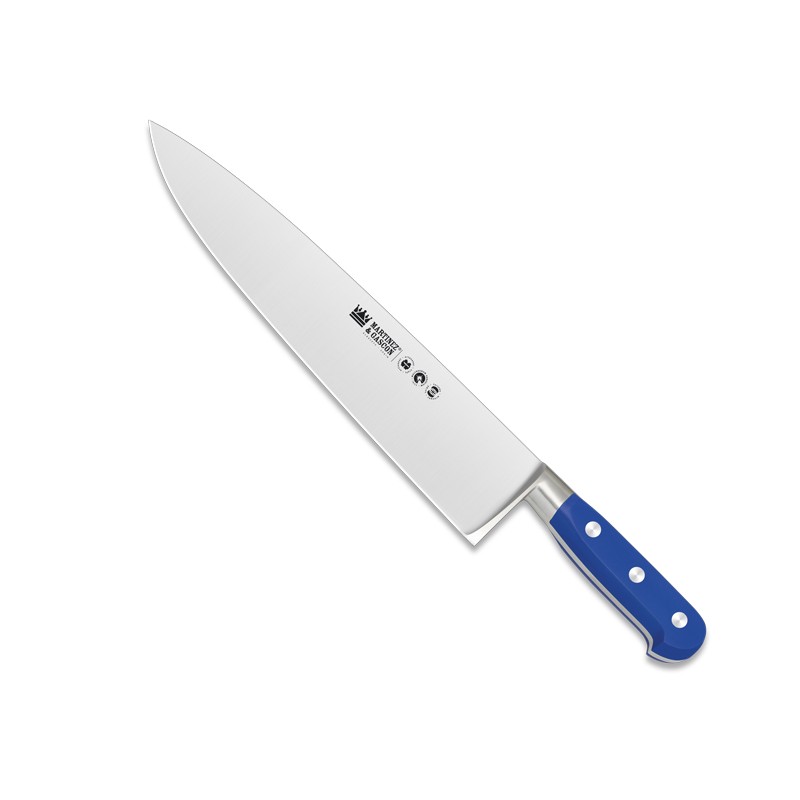 Cuchillo cocinero forjado 30cm mango pom azul - Serie Versalles