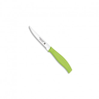 Cuchillo chuletero microdentado 10,5cm mango pp verde - Serie Menaje