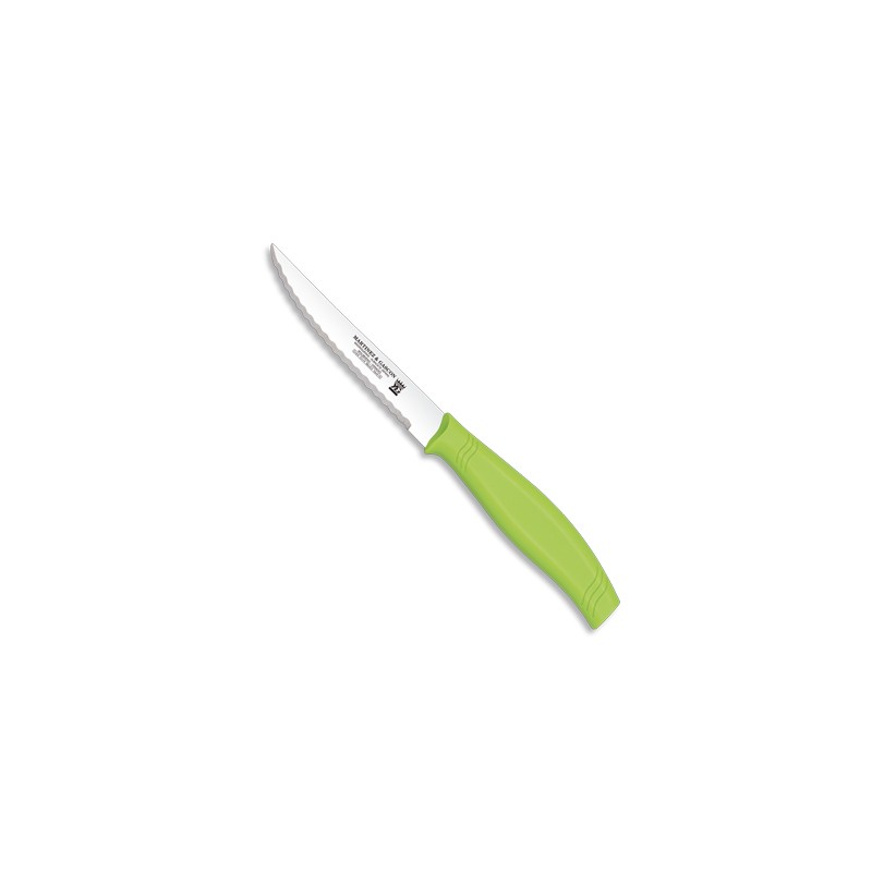 Cuchillo chuletero microdentado 10,5cm mango pp verde - Serie Menaje