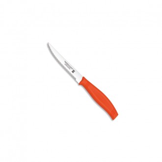 Cuchillo chuletero microdentado 10,5cm mango pp naranja - Serie Menaje