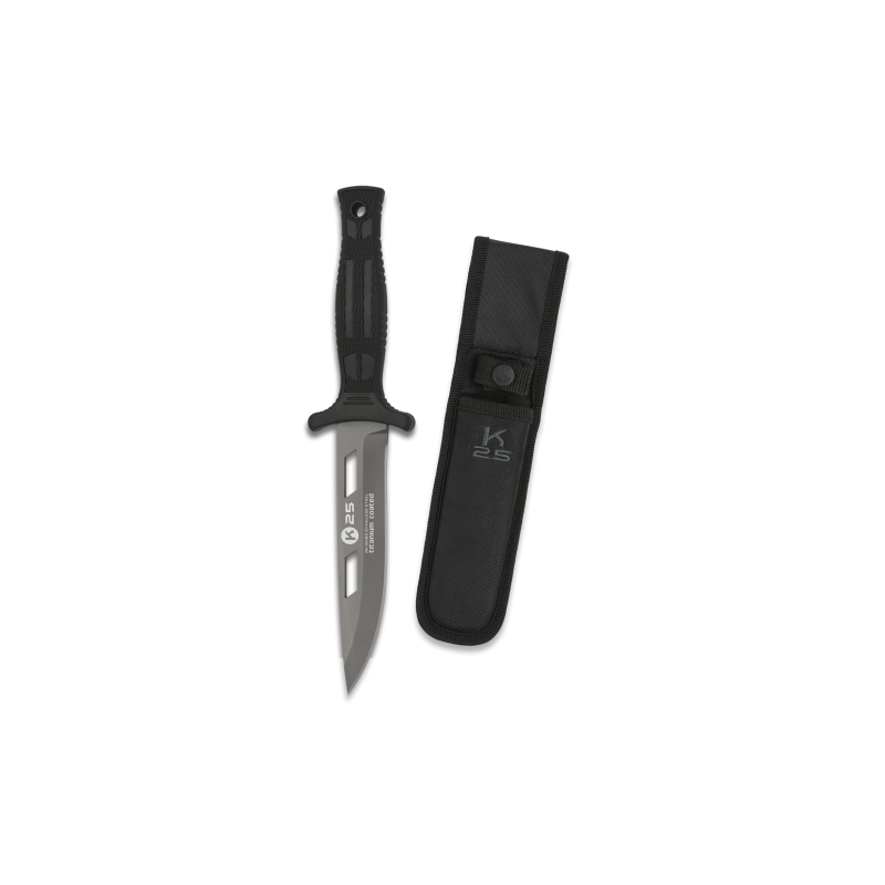 cuchillo botero K25. black coated h:12.8