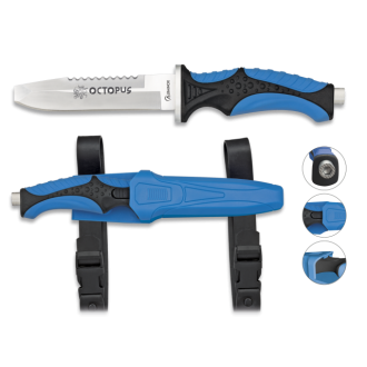 Cuchillo Submarinismo Azul OCTOPUS.