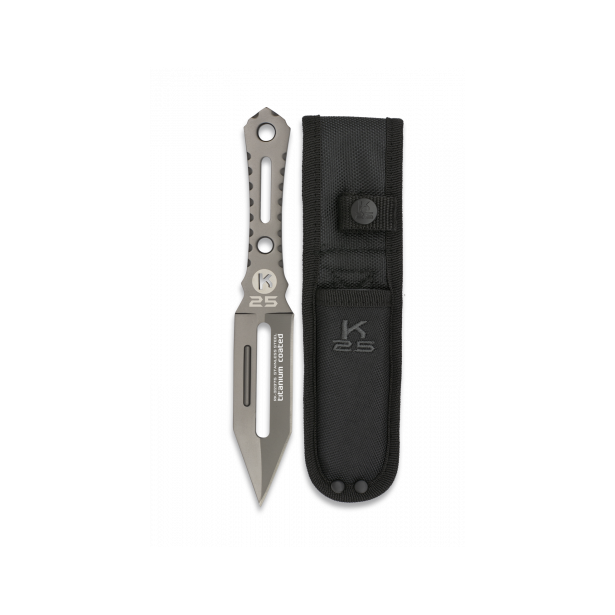 cuchillo lanzador K25 titanio. t:19.5