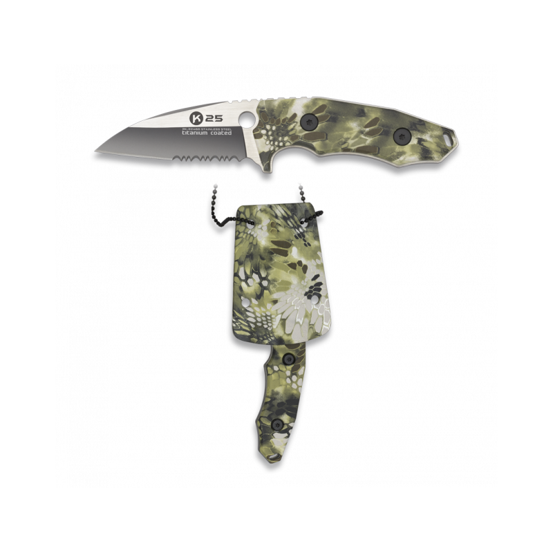 cuchillo k25 G10 green ptn camo. hoja: 7