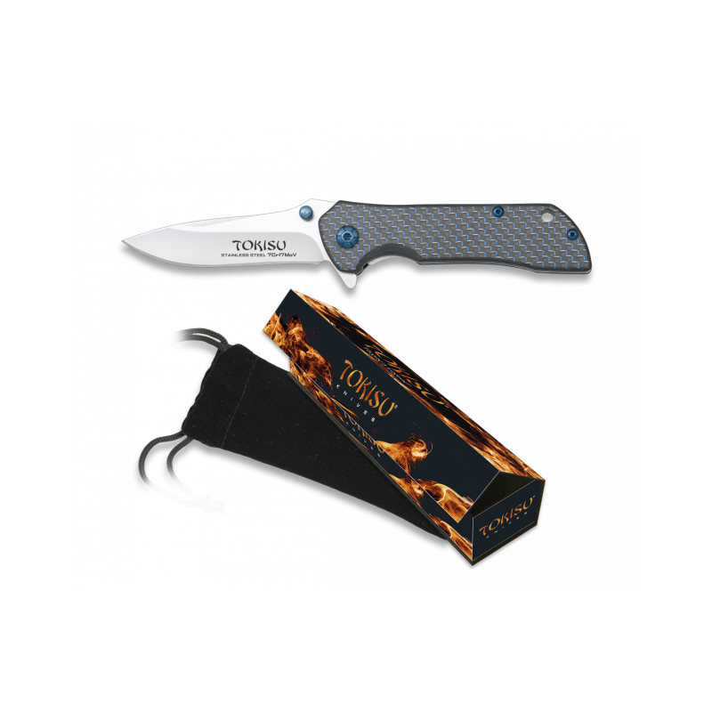 Navaja TOKISU Fibra carbono. H: 7.2 cm
