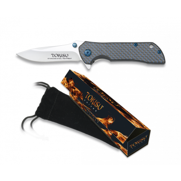 Navaja TOKISU Fibra carbono. H: 7.2 cm