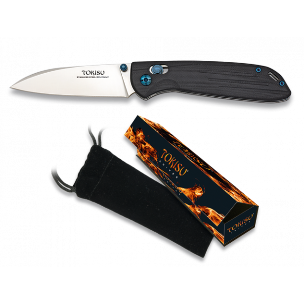 navaja TOKISU. G10. CNC Axis lock. 8.8