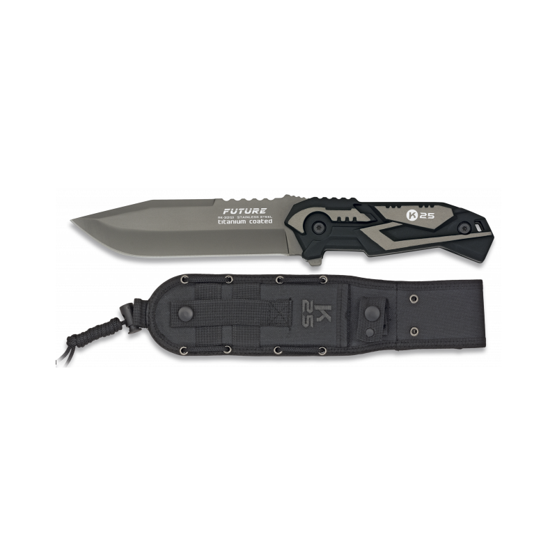 cuchillo K25 FUTURE Gris. HOJA: 12.5