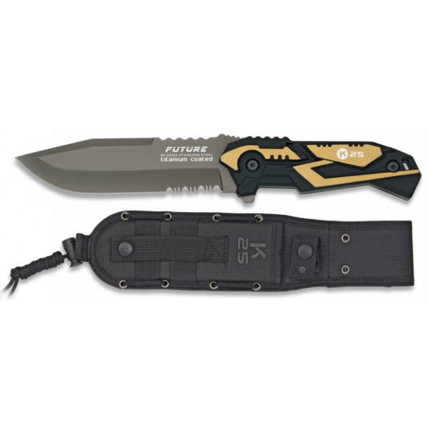 cuchillo K25 FUTURE Amarillo. hoja: 12.5