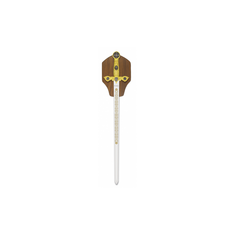 Espada Templaria Tole 10 dorada. H:57 cm