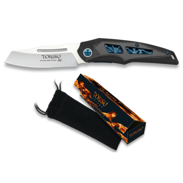 navaja Tokisu. acero D2. Rodamientos CNC