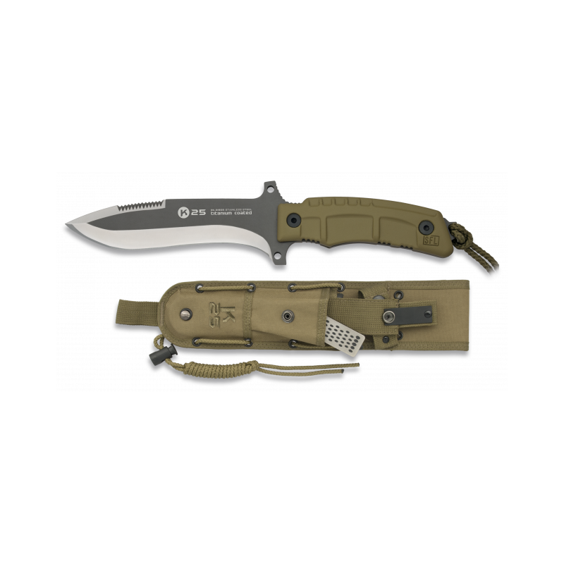 cuchillo K25 Coyote titanio. h:15