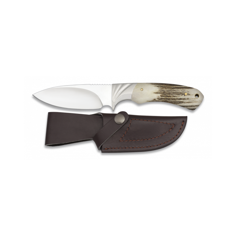 cuchillo Caza Mango Ciervo. Total: 23cm
