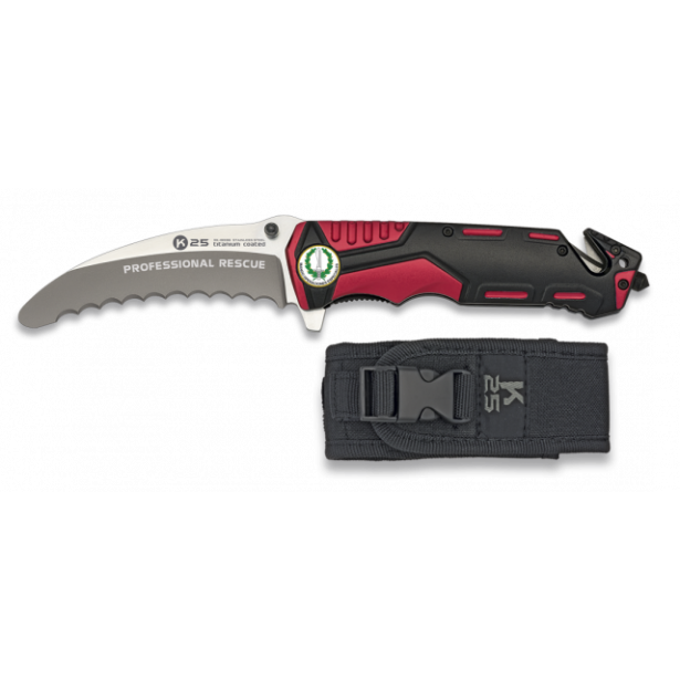 navaja roja / negra K25 seguridad. H:9.5