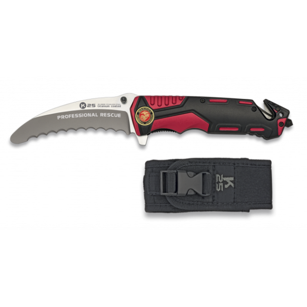 navaja roja / negra K25 seguridad. H:9.5