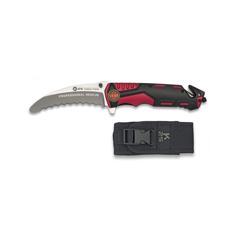 navaja roja / negra K25 seguridad. H:9.5