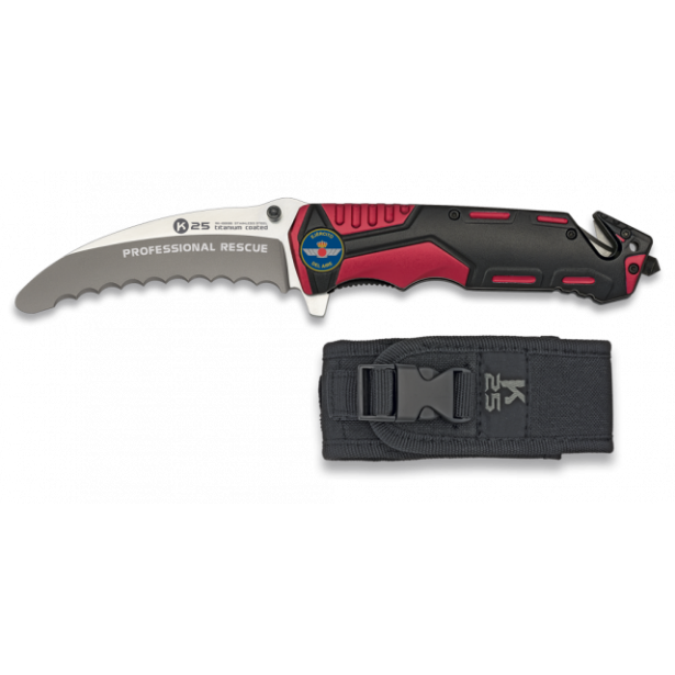 navaja roja / negra K25 seguridad. H:9.5